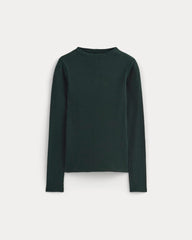 womens-luxe-rib-funnel-neck-tee-heathered-dark-sea | alt