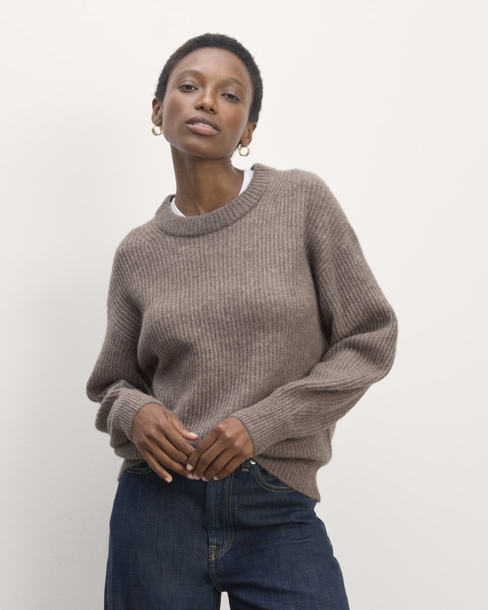 womens-alapaca-ribbed-cocoon-crew-taupe-melange | primary