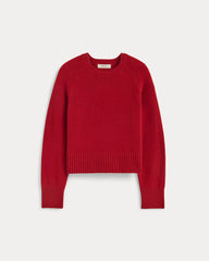 womens-cashmere-boxy-crew-sweater-berry-red | alt
