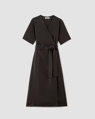 womens-short-sleeve-wrap-dress-black | alt