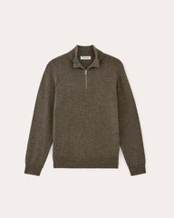 mens-qrtrzip-cashmere-hthr-army-green | alt