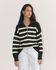 womens-felted-merino-halfzip-sweater-new-black-bone | primary