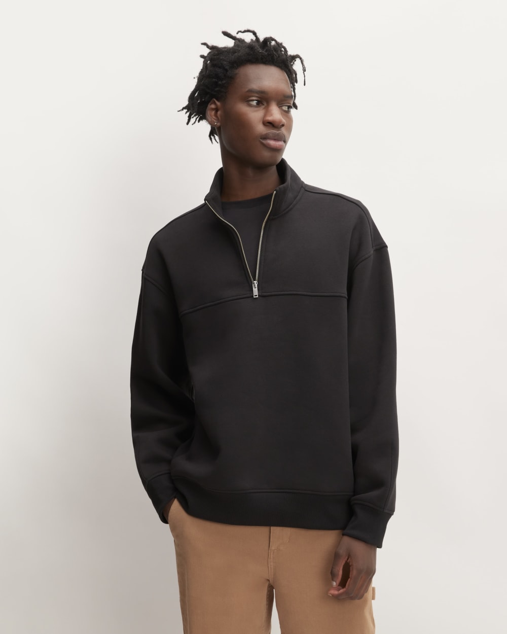 mens-renew-fleece-half-zip-black | primary