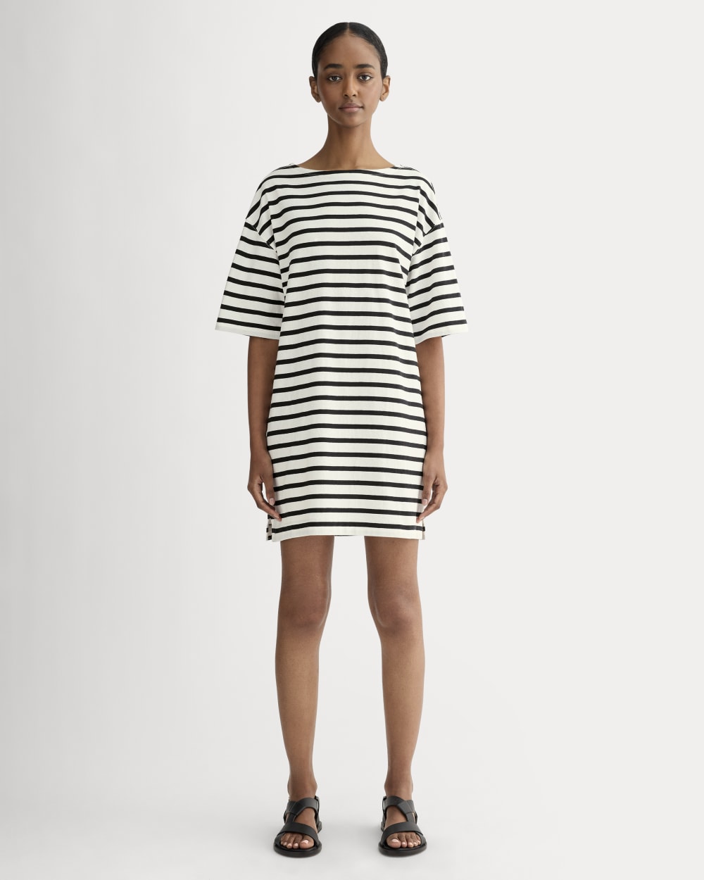 womens-mariner-dress-bone-black | primary