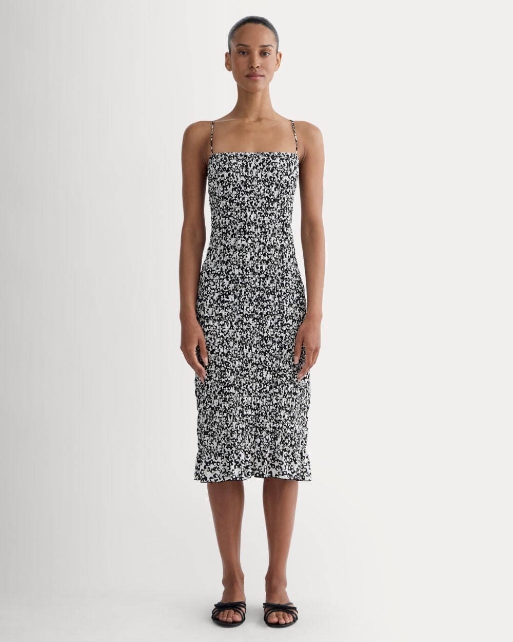 womens-smocked-column-dress-bone-black-floral | primary