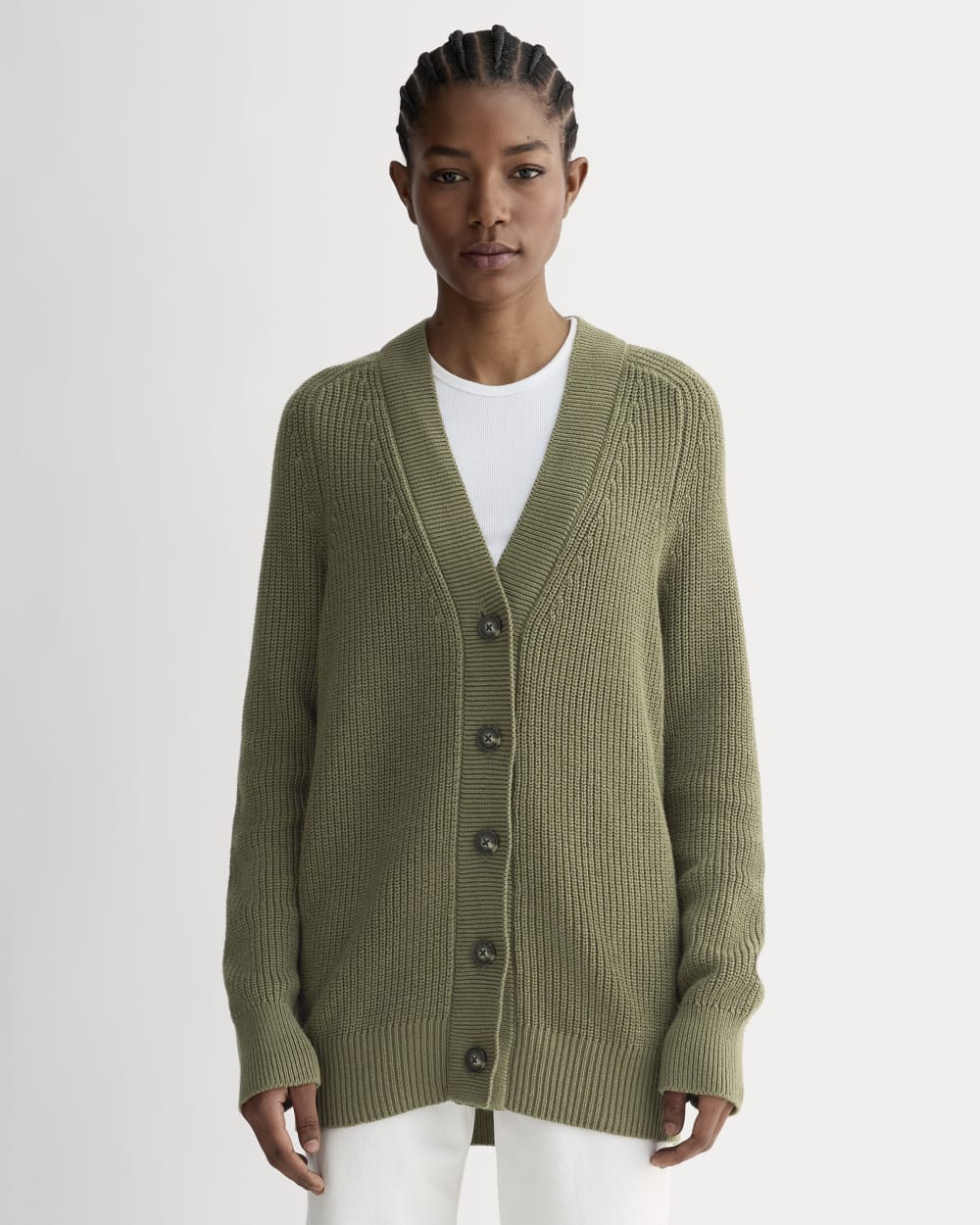 womens-cotton-v-neck-cocoon-cardigan-kalamata | primary
