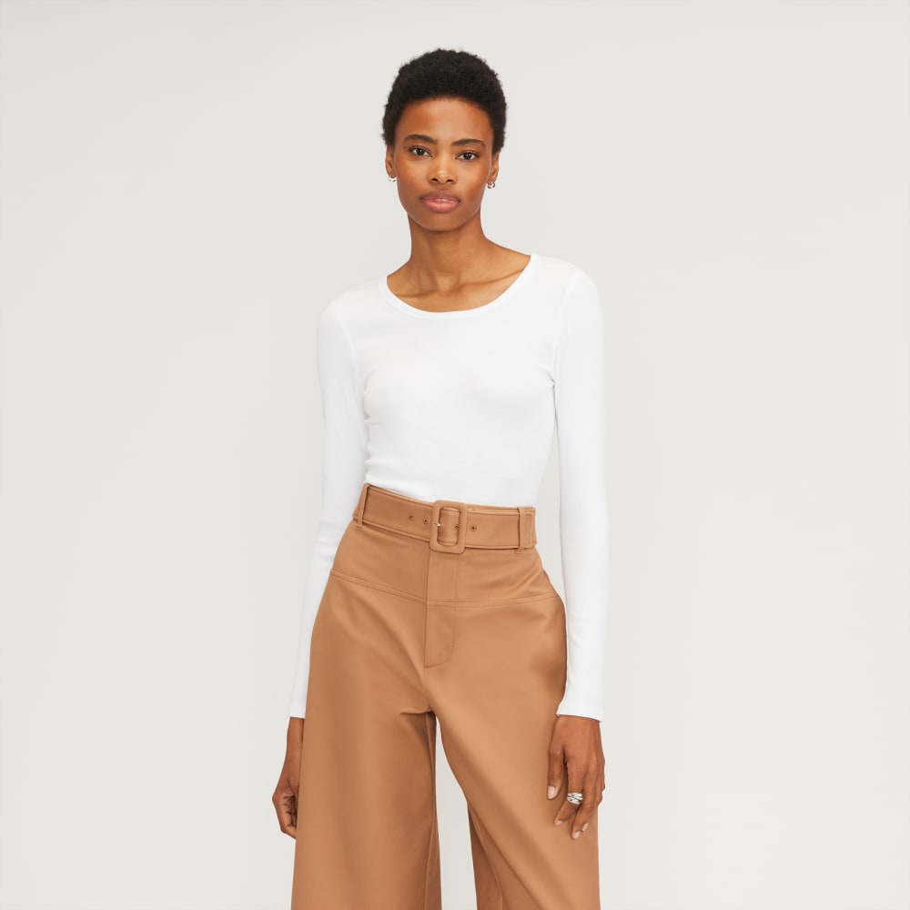 womens-cropped-supima-rib-ls-crew-white | primary