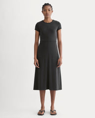 womens-midi-tee-dress-in-butterknit-black | primary