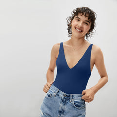womens-v-neck-one-piece-blue-dusk | primary