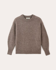 womens-alapaca-ribbed-cocoon-crew-taupe-melange | alt