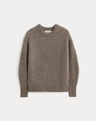 womens-alpaca-ribbed-cocoon-crew-taupe-melange | alt