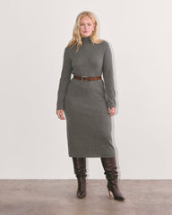 womens-cashmere-turtleneck-sweater-dress-heather-charcoal | primary
