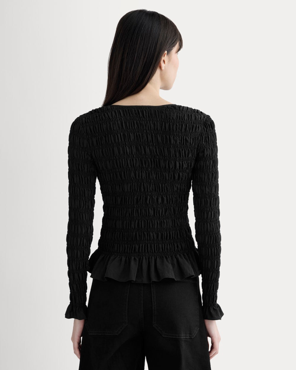 womens-smocked-cardigan-black