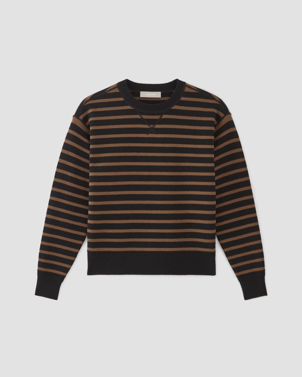 womens-knitted-sweatshirt-black-dark-camel | alt