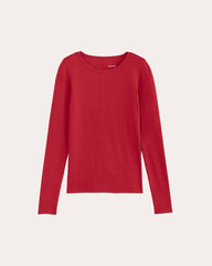 womens-supima-rib-long-sleeve-crew-berry-red | alt