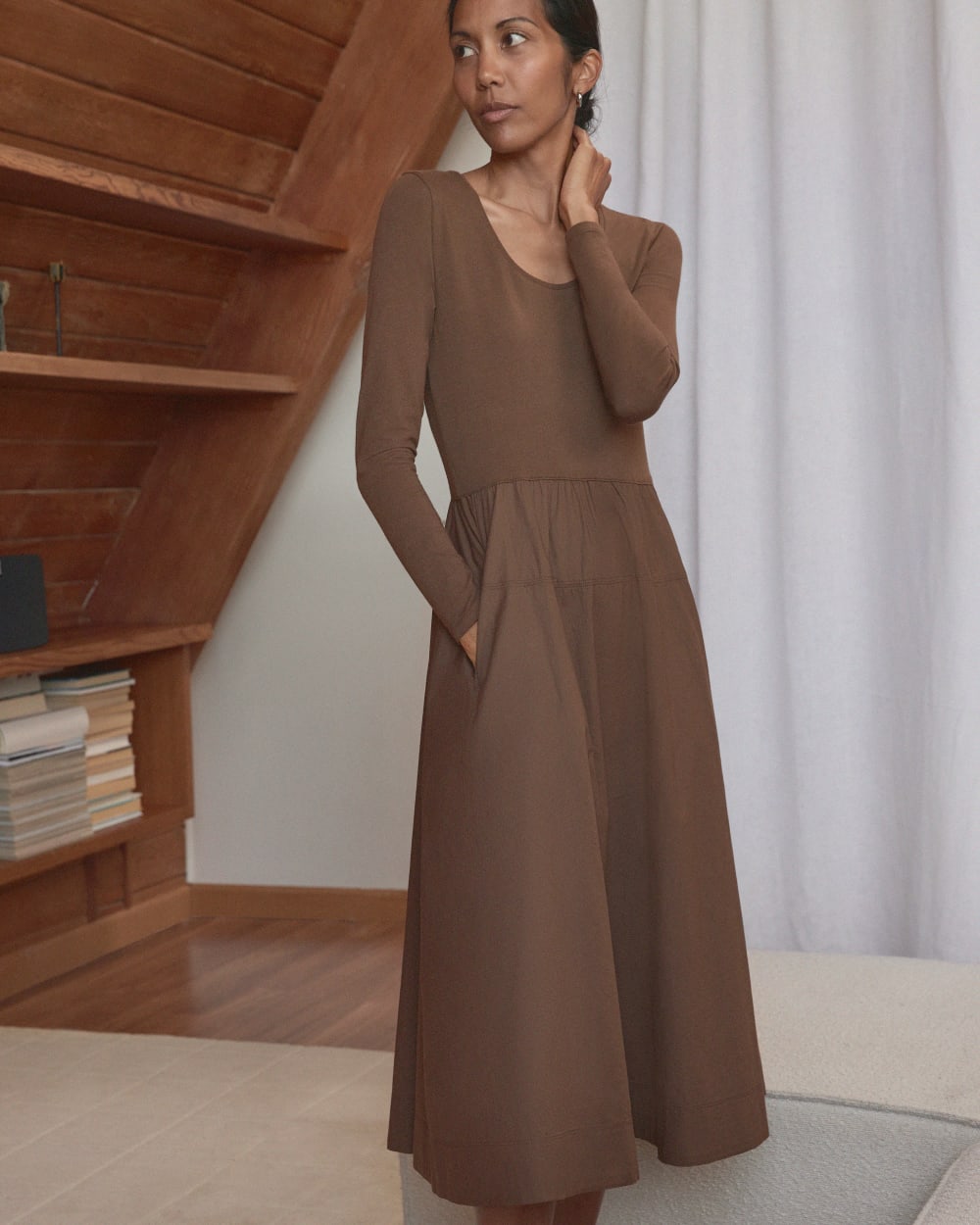 womens-long-sleeve-riviera-dress-cocoa