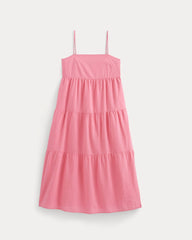 womens-gauze-tiered-dress-deep-pink | alt