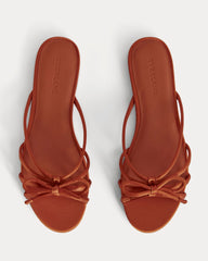 womens-leather-bow-sandal-deep-amber | alt