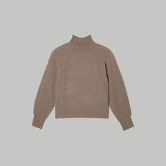 womens-recashmere-ribbed-turtleneck-heathered-taupe-grey | alt