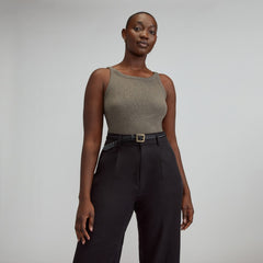 womens-cropped-supima-rib-tank-heathered-fatigue | primary