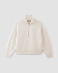 womens-retrack-half-zip-sweatshirt-bone | alt