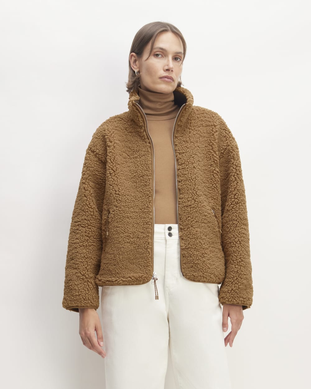 womens-renew-fleece-full-zip-toasted-coconut | primary