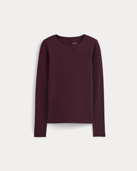 womens-supima-rib-long-sleeve-crew-heathered-port-royale | alt