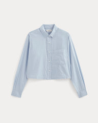womens-silky-cttn-cropped-shirt-chambray-blue | alt