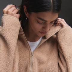 womens-renew-fleece-half-zip-tan