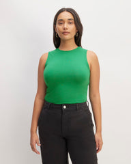 womens-supima-stretch-tank-grass-green | primary