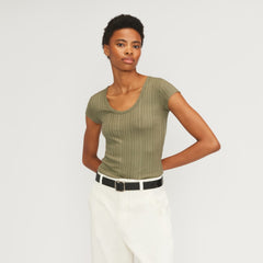 womens-rib-soft-knit-scoop-neck-tee-kalamata | primary