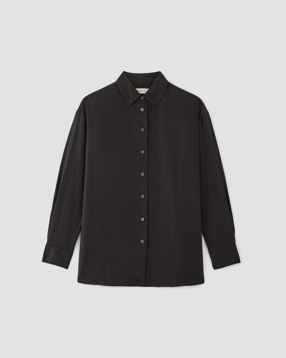 womens-linen-boyfriend-shirt-black | alt