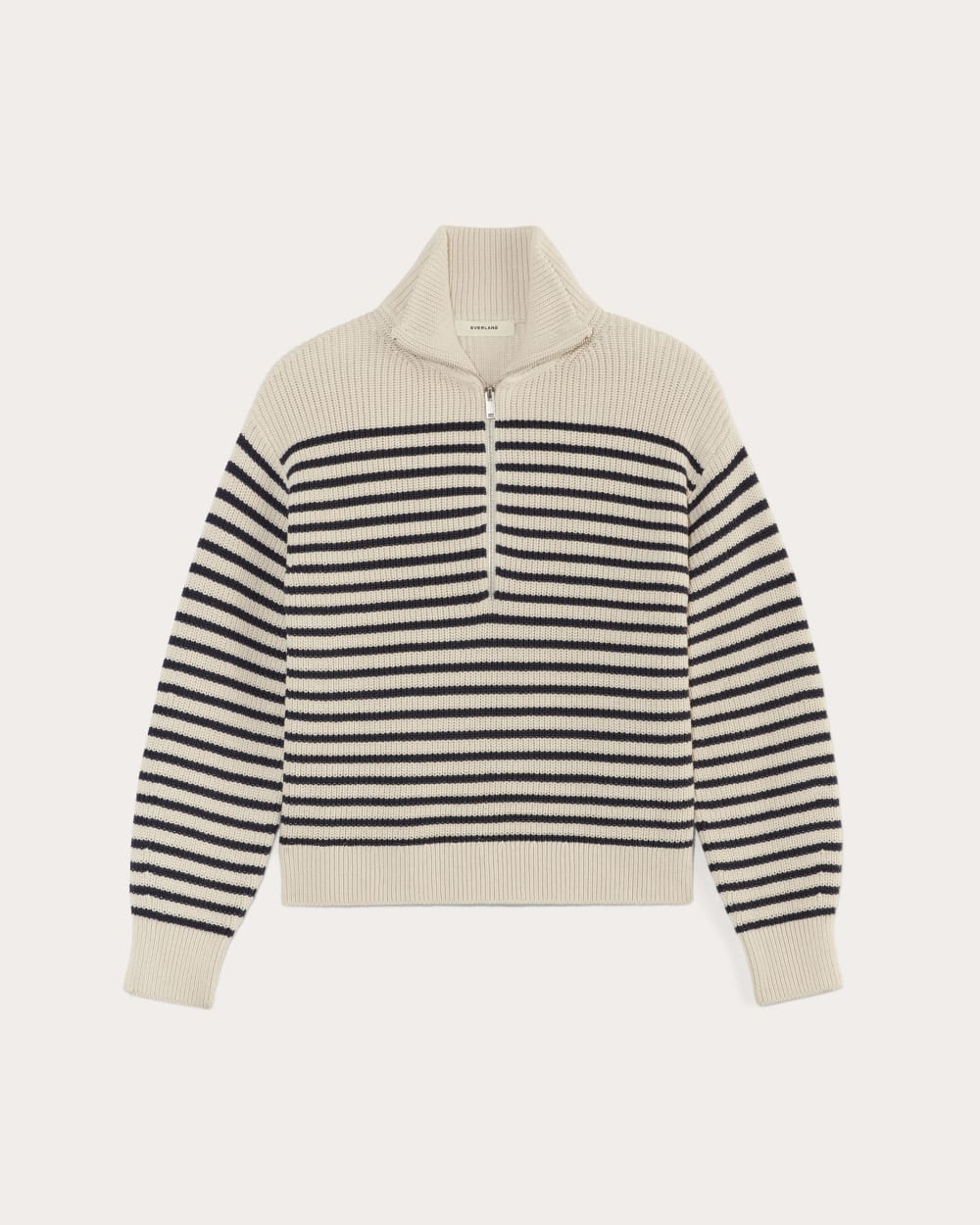 womens-cotton-half-zip-sweater-canvas-navy | alt
