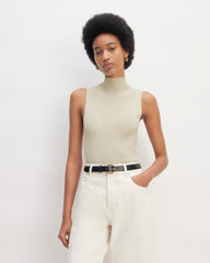womens-viscose-mock-neck-tank-top-beige | primary