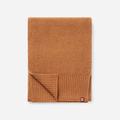 unisex-felted-merino-waffle-knit-scarf-camel | alt