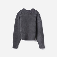 womens-texture-cotton-crew-heathered-charcoal | alt