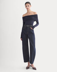 womens-off-shoulder-top-butterluxe-deep-navy
