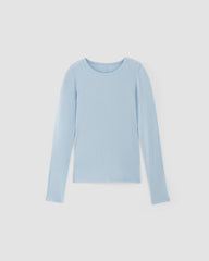 womens-supima-rib-long-sleeve-crew-chambray | alt