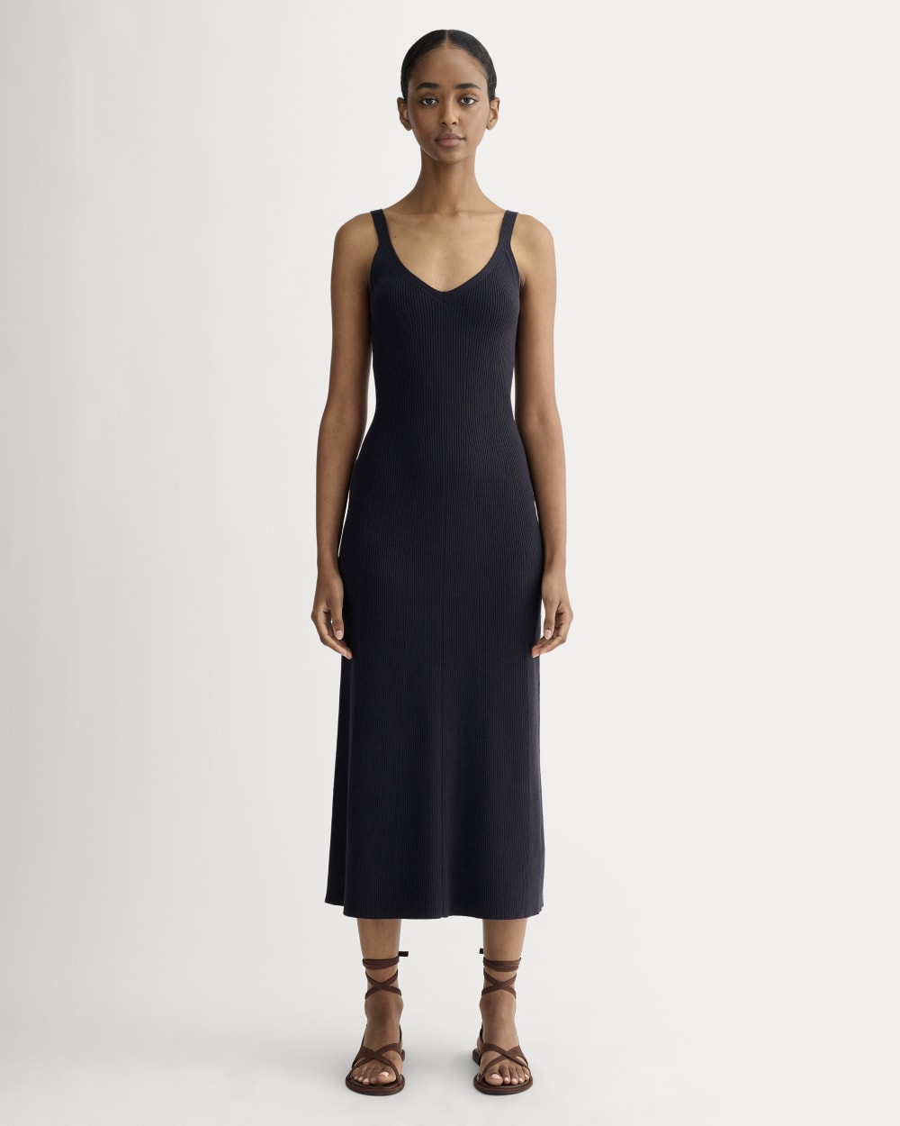 womens-fine-knit-cami-dress-navy | primary
