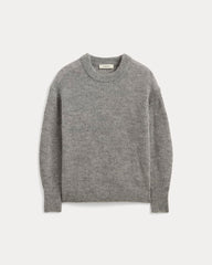 womens-alpaca-ribbed-cocoon-crew-heather-stone-grey | alt