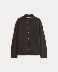 womens-cashmere-button-up-shirt-dark-chocolate | alt