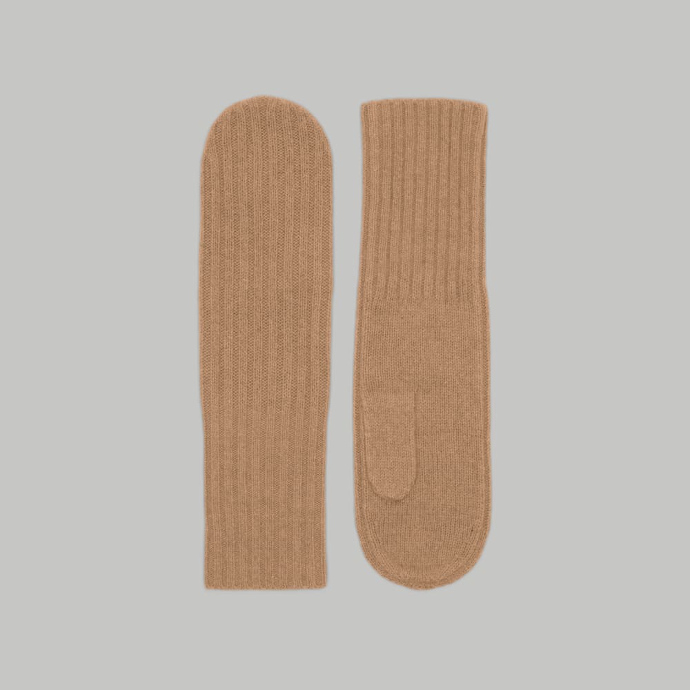 unisex-recashmere-mittens-light-camel | primary