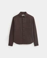 mens-brushed-flannel-shirt2-dark-chocolate | alt