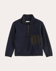 womens-renew-fleece-oversized-half-zip-navy | alt