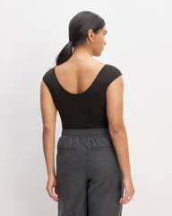 womens-supima-form-cap-sleeve-tee-black