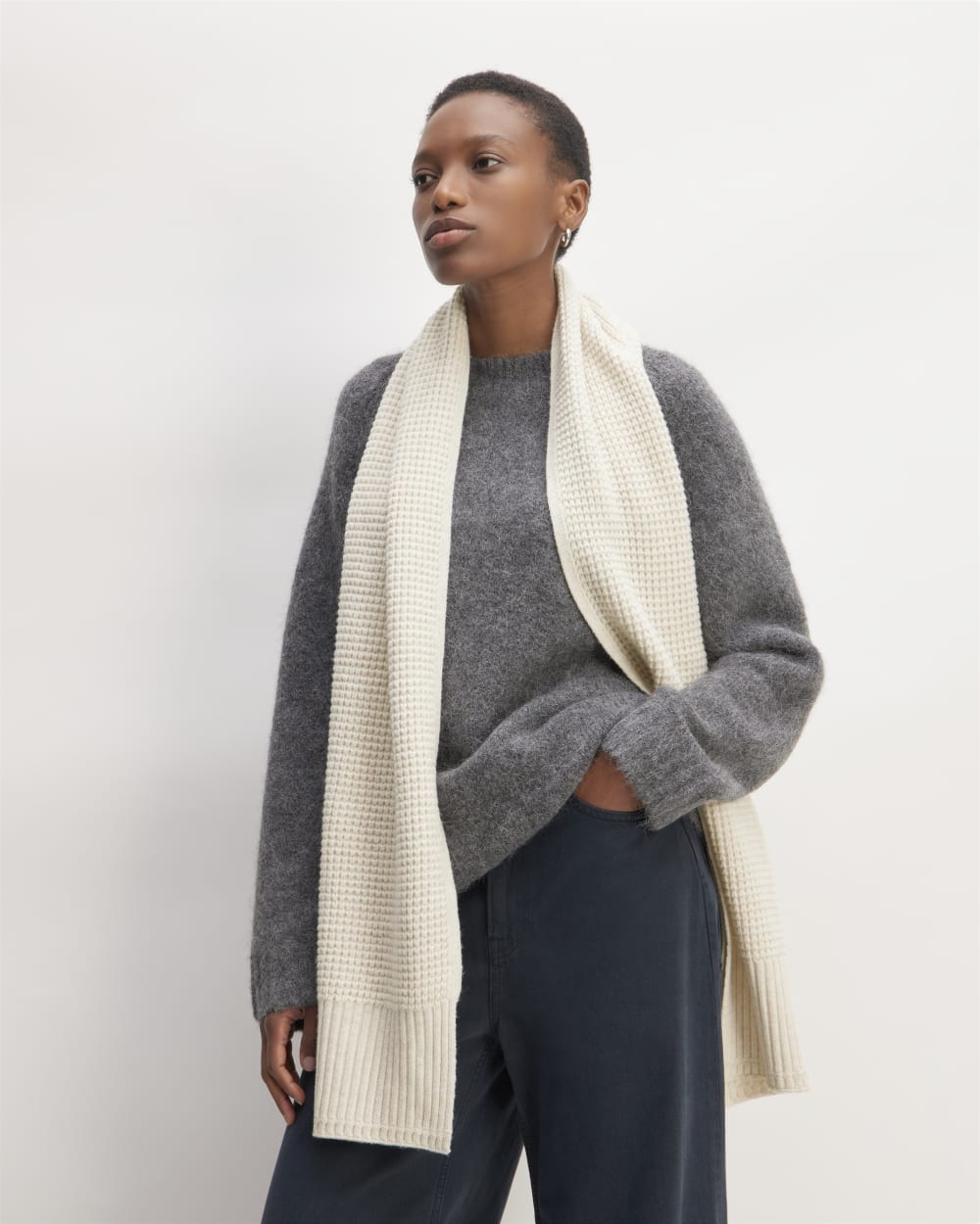 unisex-felted-merino-waffle-knit-scarf-hthr-oat | primary