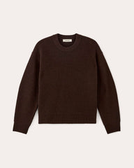 womens-wool-cashmere-cocoon-crew-sweater-americano | alt