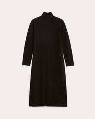 womens-cashmere-turtleneck-sweater-dress-black | alt