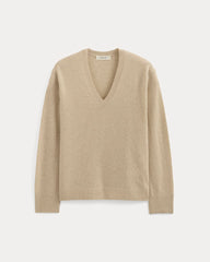 womens-cashmere-relaxed-v-neck-heather-light-camel | alt