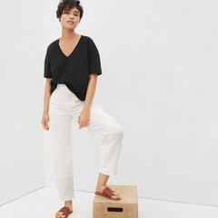 womens-organic-ctn-boxy-v-tee-black | primary